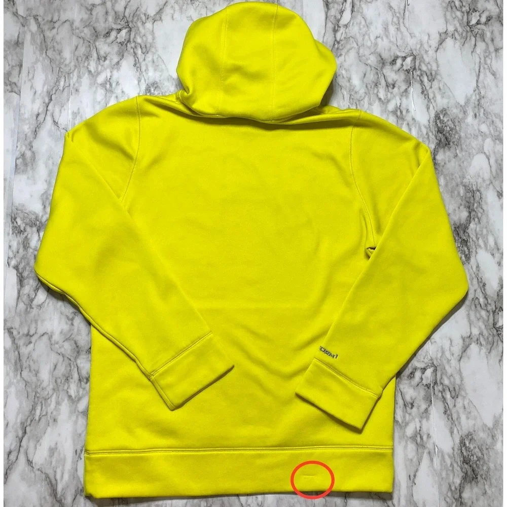 Under Armour Storm1‎ Mens Sweater Size SM/P Yellow Pullover Hoodie Flannel